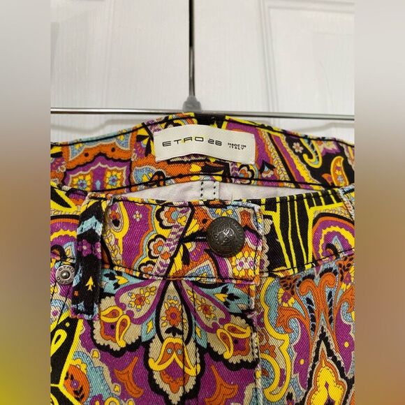 Designer Etro Rock Paisley Pants - Picture 4 of 7